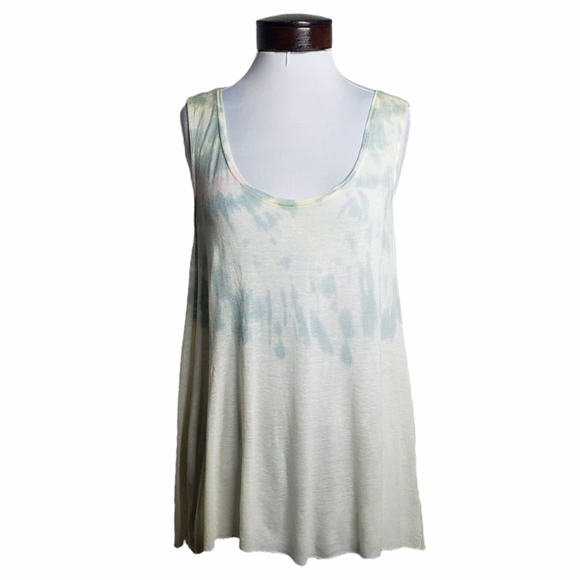 Free People We the Free Cruz Washed Cape Tank in Ivory Combo Sz: M - Picture 6 of 16